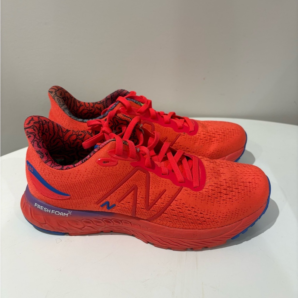 New Balance Red-Orange Fresh Foam Running Sneakers - Size 8